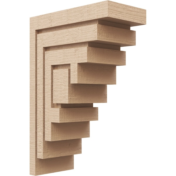 Ekena Millwork 6"W x 12"D x 18"H Classic Landon Rough Cedar Woodgrain TimberThane Corbel, Primed Tan CORUR06X12X18LANRCPR - main